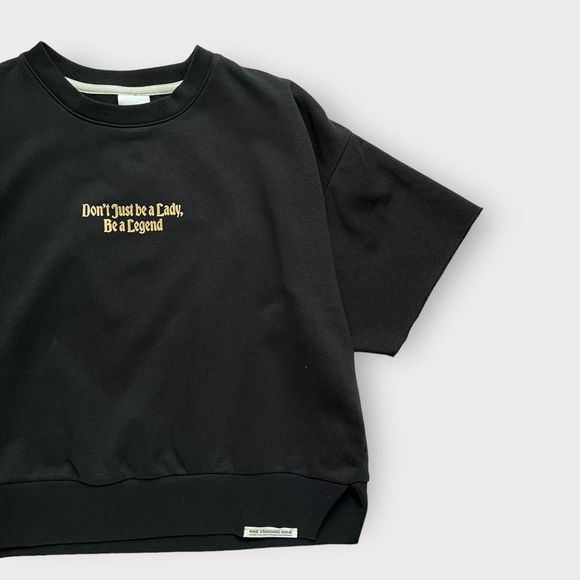 Nike Standard Issue Basketball Top Small Black Gold Women Lady Legend Sweatshirt - Picture 2 of 13